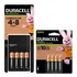 Carregador Duracell + 4 Pilhas Rec Aa + 4 Pilhas Aaa Rec