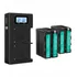 Carregador E Bateria Np f970 Para Sony F960 Iluminador Led