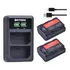 Carregador Fz100 Duplo Digital Usb+2 Bateria A7r Iii A9r A9s