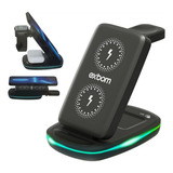 Carregador Indução Sem Fio 3 Em 1 Celular Fone Smartwatch
