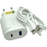 Carregador Lelong Le 285cp De Parede Com Cabo Branco