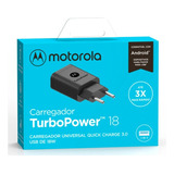 Carregador Motorola Turbo Power 18w S cabo Usb Original