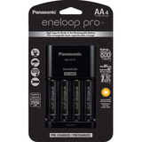 Carregador Panasonic Eneloop Pro Com 4 Pilhas Recarregáveis