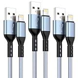 Carregador Para Iphone, Pacote Com 3 M, Cabo Lightning Longo Certificado Apple Mfi Com Carregamento Rápido, Cabo De Carregamento Usb Trançado De Nylon Cabo De Transferência De Alta Velocidade Para