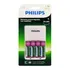 Carregador Philips 4 Pilha Recarregável Aa 2450mah Controle