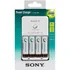 Carregador Pilhas Sony + 4 Pilhas Aa 2500mah Cycle Original