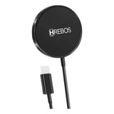 Carregador Por Indução 18w Hrebos Turbo Com Magsafe Indutor