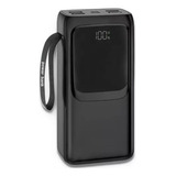 Carregador Power Bank Turbo Rápido 30000mah Portátil Usb c Cor Preto