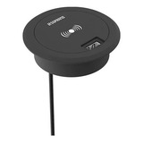 Carregador Sem Fio De Embutir Para Móveis 5w   Soprano Cor Preto