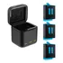 Carregador Telesin Triplo Para Gopro 9 10 11 + 3x Baterias