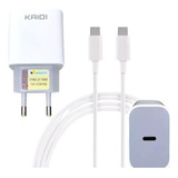 Carregador Tipo C Turbo Kaidi Kd 108c Cor Branco