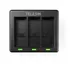 Carregador Triplo P/ Gopro Hero 9 E Hero 10 Black - Telesin