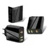 Carregador Turbo 2 Entrada Tipo-c3 3 Entrada Usb 65w Cor Preto Branco