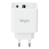 Carregador Turbo 20w Pd Tipo C usb Ultra Rápido Elgin Cor Branco Qc 3 0