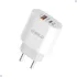 Carregador Turbo 40w Tipo C Para Motorola Samsung Xiaomi Cor Branco