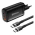 Carregador Turbo 65w E Cabo De Dados Tipo C Anatel Preto