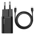 Carregador Turbo Baseus 20w Com Cabo Para iPhone 14 Cor Preto