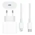 Carregador Turbo Para iPhone 20w Usb-c 7 8 Plus X Xr 11 12 13 14 Pro Max Cor Branco