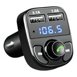 Carregador Usb Carro Transmissor Rádio Fm Mp3 Bluetooth