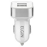 Carregador USB Veicular Elgin 12V 2 Entradas 10W Branco