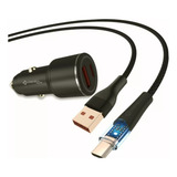 Carregador Veicular Carro Carga Rápida Tipo C Com Cabo 66w 