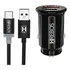 Carregador Veicular Duplo Hrebos Pd 20w Turbo + Cabo Tipo C Cor Preto