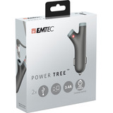 Carregador Veicular Emtec Power Tree Usb 2 Portas