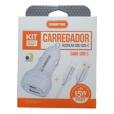 Carregador Veicular Kimaster 15w Usb usb c Cv206