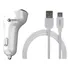 Carregador Veicular Turbo 38w + Cabo C Para Motorola G53 G73 Cor Branco