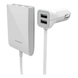 Carregador Veicular Usb 2 3 Com Extensão Para Banco Traseiro