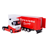 Carreta Mercedes Benz Actros Gigaspace Firestone Burago 1/43