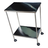 Carrinho Auxiliar 50x40x78 De Inox Com Rodas