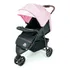 Carrinho Bebê 3 Rodas Passeio Bibi Joy Até 15kg Reclinável Cor Rosa Chassi Preto