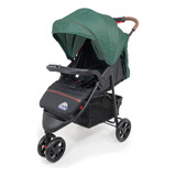 Carrinho Bebê 3 Rodas Passeio Bibi Joy Até 15kg Reclinável Cor Verde Chassi Preto Mc941