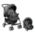 Carrinho Burigotto Rio K Travel System Mesclado Preto Com Bebe Conforto
