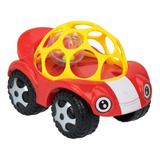 Carrinho Chocalho Bebê Pimpolho Cor Vermelho Desenho Carro