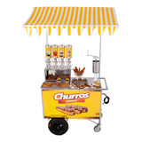 Carrinho Churros Gourmet Masseira Fuso Tubo E 4 Doceiras R2