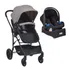 Carrinho Convert Cappucino Com Bebê Conforto X Preto E Base