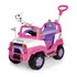 Carrinho Criança De Passeio Calesita Caminador Com Pedal E Haste Empurradora Cor Rosa