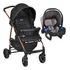 Carrinho De Bebê Ecco Preto Cobre E Bebê Conforto Touring X
