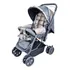 Carrinho De Bebe Mosquiteiro Reversivel Cinza   Bolsa