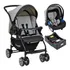 Carrinho De Bebê Rio K Cz Com Bebê Conforto E Base Burigotto Cor Cinza Cor Do Chassi Preto