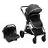 Carrinho De Bebê Romanzo Cor Preto Com Bebê Conforto Infanti