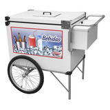 Carrinho De Bebidas Cefaz Branco Rodas De Bicicleta Bl34p gs
