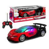 Carrinho De Controle Sem Fio Super Esportivo Com Luz Bugatti