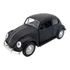 Carrinho De Ferro Fusca Clássico Preto Miniatura Coleção Vw