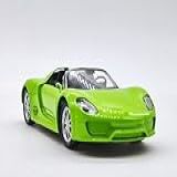 Carrinho De Ferro Porsche Miniatura Metal Abre A Porta 1:32 (verde)