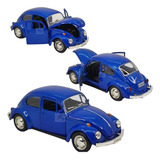 Carrinho De Ferro Volkswagen Fusca 12cm Abre Capô Porta Rmz