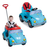 Carrinho De Passeio Bebe Fusca 2em1 Fouks Azul Calesita