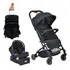 Carrinho De Passeio Compacto+bebê Conforto+base Preto Zap